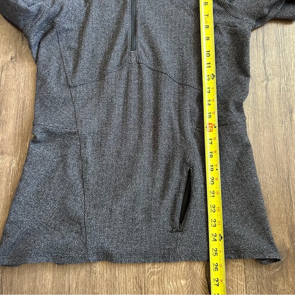 Lululemon Kanto Catch Me 1/2 Zip Heathered Black Herringbone 10 - Picture 9 of 10